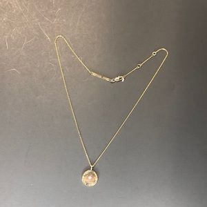 Micheal Kors Gold Chain with round Pendant